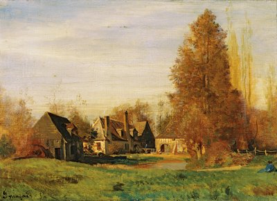 Boerenerf door Francois Louis Francais